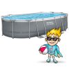 Keretes kerti medence 488 x 305 x 107 cm 18in1 Bestway 56448