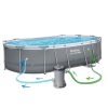 Keretes kerti medence 488 x 305 x 107 cm 18in1 Bestway 56448 + buborékgép INGYEN