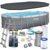 Keretes kerti medence 488 x 305 x 107 cm 12 az 1-ben Bestway 56448