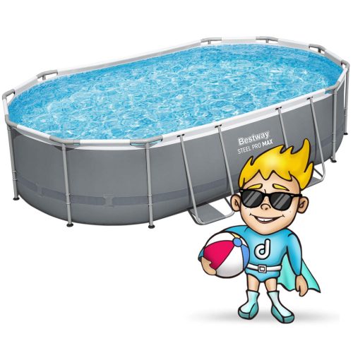 Keretes kerti medence 488 x 305 x 107 cm 12 az 1-ben Bestway 56448