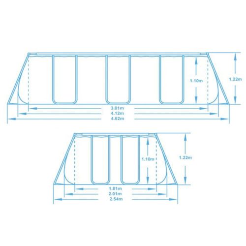 Keretes kerti medence 412x201x122 cm 17in1 Bestway 56456N