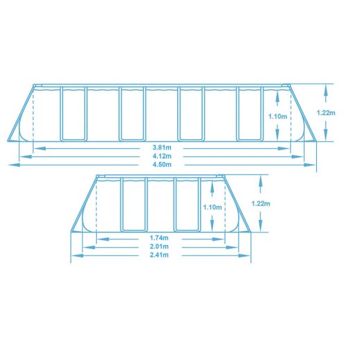 Keretes kerti medence 412x201x122 cm 17 az 1-ben Bestway 56457N