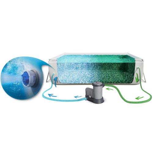 Keretes kerti medence 549 x 274 x 122 cm 17 az 1-ben Bestway 56465