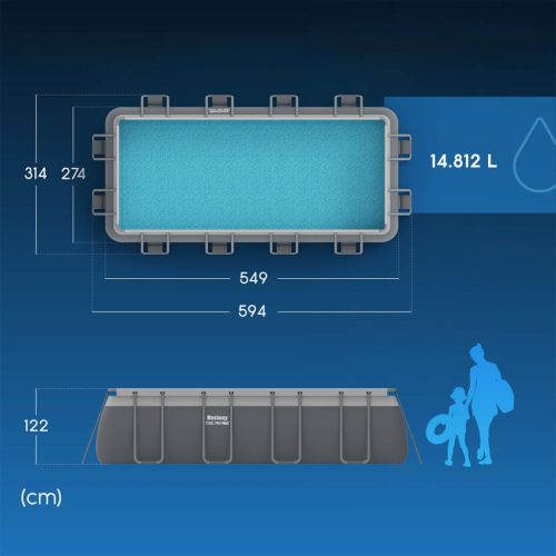 Keretes medencekert 549 x 274 x 122 cm 12 az 1-ben Bestway 56465