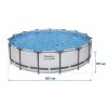Keretes medencekert 457 x 107 cm 18 az 1-ben Bestway 56488