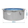 Basen ogrodowy panelowy całoroczny 305 x 122 cm 13w1 Bestawy 56566