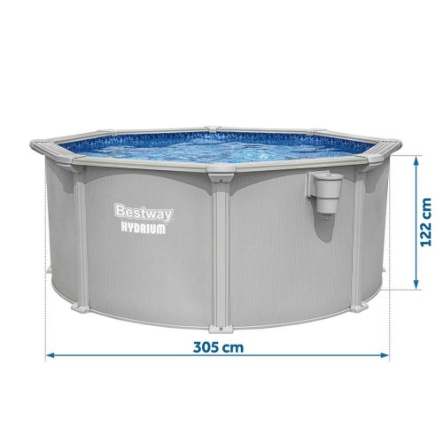 Basen ogrodowy panelowy całoroczny 305 x 122 cm 13w1 Bestawy 56566