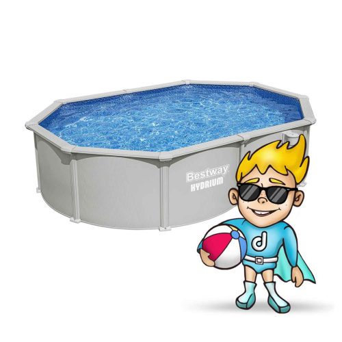 Basen ogrodowy panelowy całoroczny 500x366x122 cm 13w1 Bestawy 56586