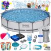 Kerti medence kerettel 427 x 84 cm 17 az 1-ben Bestway 56595 + INGYENES buborékfújó gép