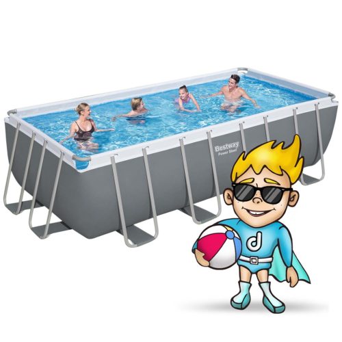 Keretes kerti medence 488 x 244 x 122 cm 17 az 1-ben Bestway 56670