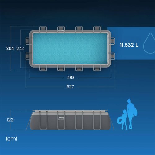 Keretes medencekert 488 x 244 x 122 cm 12 az 1-ben Bestway 56670