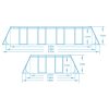 Keretes kerti medence 488x244x122 cm 18in1 Bestway 56671N