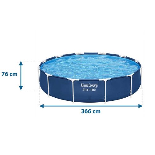 Keretes kerti medence 366 x 76 cm 7 az 1-ben Bestway 56681