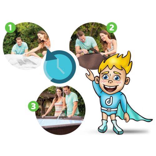 Keretes kerti medence 366 x 100 cm 10 az 1-ben Bestway 56709