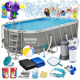   Keretes kerti medence 549 x 274 x 122 cm 17 az 1-ben Bestway 56710