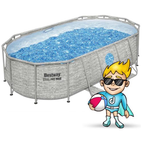 Keretes kerti medence 427 x 250 x 100 cm 12 az 1-ben Bestway 56714N