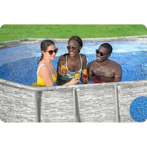 Keretes kerti medence 427 x 250 x 100 cm 12 az 1-ben Bestway 56714N