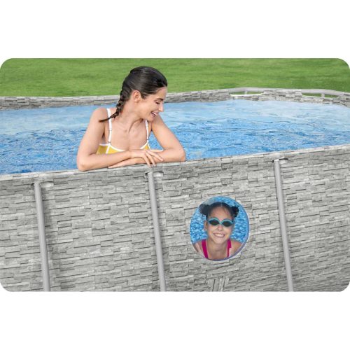 Keretes kerti medence 427 x 250 x 100 cm 12 az 1-ben Bestway 56714N