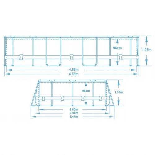 Keretes kerti medence 488 x 305 x 107 cm 12 az 1-ben Bestway 56946