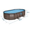 Keretes kerti medence 488 x 305 x 107 cm 12 az 1-ben Bestway 56946