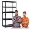 Fém raktári polc 183 x 90 x 45 cm Humberg HR-700 fekete