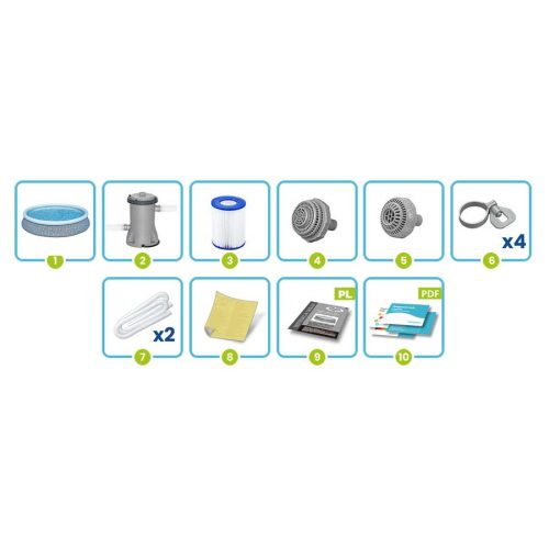 Basen ogrodowy rozporowy 457 x 84 cm 9w1 Bestway 57313NN