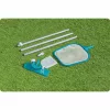Medencetisztító készlet, 167 cm-es pálca + porszívó + Bestway 58013 háló