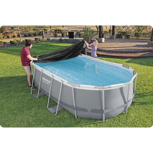 Fedő ovális vázas medencéhez 427 x 250 x 100 cm Bestway 58425