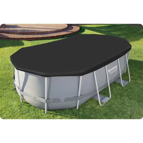 Fedő ovális vázas medencéhez 427 x 250 x 100 cm Bestway 58425