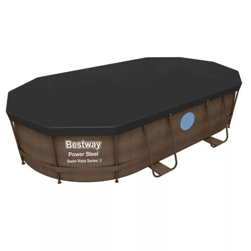 Fedő ovális vázas medencéhez 427 x 250 x 100 cm Bestway 58425