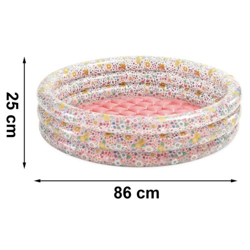 Felfújható medence, pancsoló, virágok, 86x25 cm, INTEX 58427