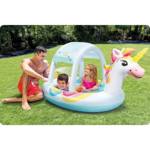Zuhanytálca tetővel Unicorn 254 x 132 cm Intex 58435
