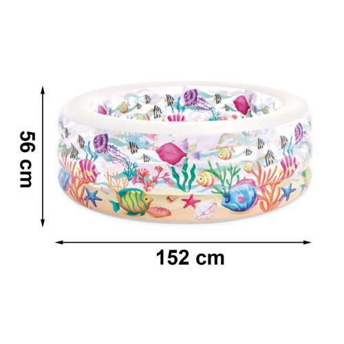 Felfújható medence, pancsoló, akvárium, 152x56 cm, INTEX 58480