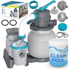   Bestway FlowClear homokszűrős szivattyú úszómedencékhez + többfunkciós tabletták, 6056 l/h - Bestway 58497