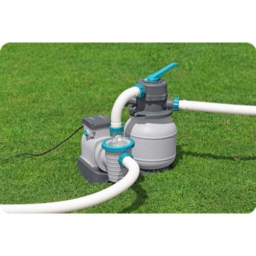 Bestway FlowClear homokszűrős szivattyú úszómedencékhez + többfunkciós tabletták, 6056 l/h - Bestway 58497