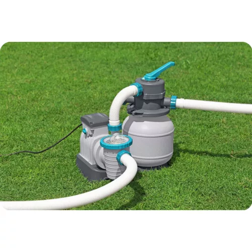 Bestway FlowClear homokszűrős szivattyú úszómedencékhez + többfunkciós tabletták, 6056 l/h - Bestway 58497