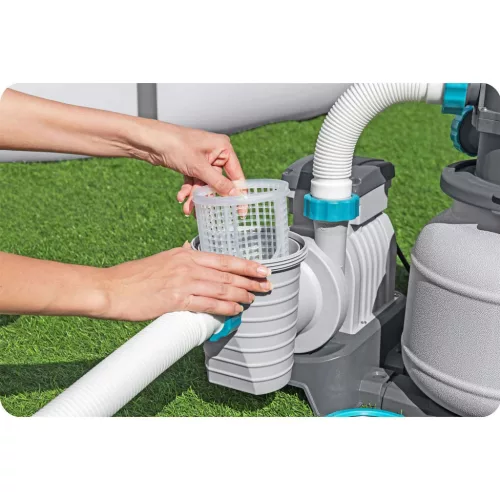 Bestway FlowClear homokszűrős szivattyú úszómedencékhez + többfunkciós tabletták, 6056 l/h - Bestway 58497