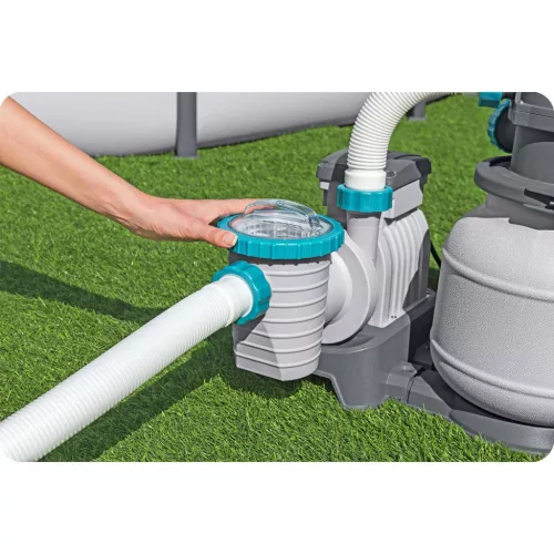 Bestway FlowClear homokszűrős szivattyú úszómedencékhez + többfunkciós tabletták, 6056 l/h - Bestway 58497