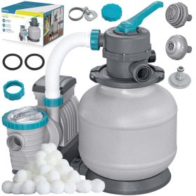   Bestway Flowclear homokszűrős vízforgató rendszer időzítővel úszómedencékhez + szűrőgolyók, 8327l/h - Bestway 58499