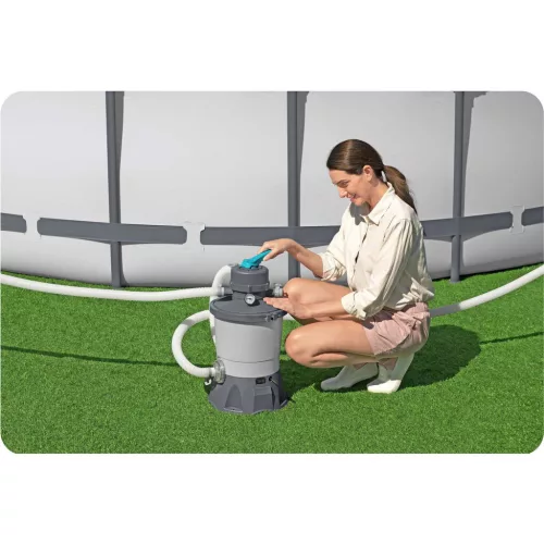 Bestway Flowclear homokszűrős szivattyú úszómedencékhez + szűrőgolyók, 3596l/h - Bestway 58515