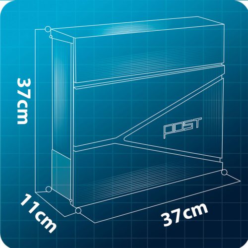 Postafiók 37x37x10,5 cm antracit HM-862