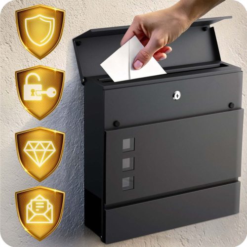 Postafiók 37x37x10,5 cm antracit HM-863