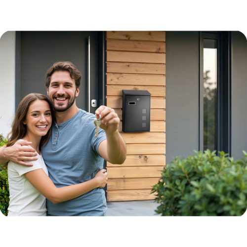 Postafiók 39x25,5x12 cm fekete HM-864