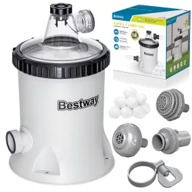   Medence szűrőszivattyú 5678 l/h + szűrőgolyók Bestway 58870