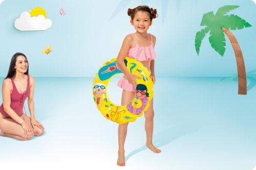 Úszógyűrű, átmérője 61 cm, INTEX 59242 fehér