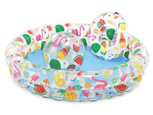 Felfújható medencegyűrű és labdakészlet 122 x 25 cm INTEX 59460