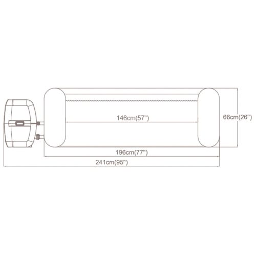 Felfújható SPA Lay-Z Miami Green 6 személyes Bestway 6001D