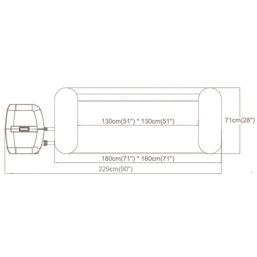 Felfújható SPA Lay-Z Cabo 6 személyes Bestway 6001R