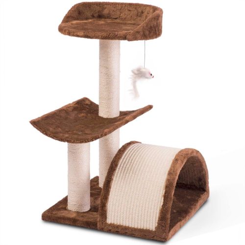 Karcolóoszlop, macskaház 58 cm DR-254 barna Pethaus