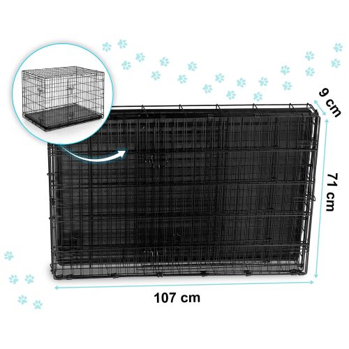 Fém kutyakennel ketrec + ágy 107 x 71 x 77 cm PH-202